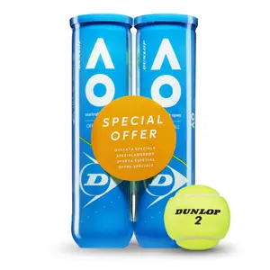 Sats med 2 rör med 4 tennisbollar Dunlop australian open image-1