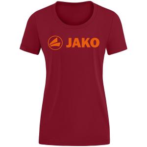 6160-f-151-camiseta-de-mujer-jako-promo-burdeos-naranja-fluorescente