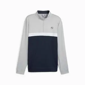 Top de treino de golfe com fecho de 1/4 Puma Pure Colorblock image-0
