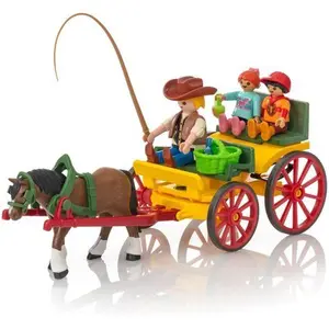 Farm simulation games carriage with horse Playmobil image-0