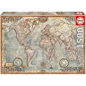 1500 piece puzzle Educa Mapa Mundo image-1