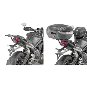 Motorcycle top case support Givi Monokey ou Monolock Triumph Street Triple 765 (17 à 20)