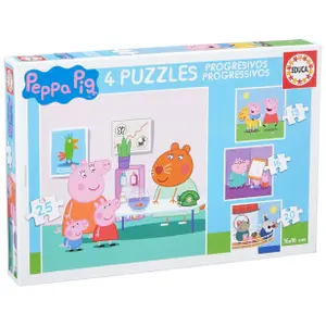 12-16-20-25 piece progressive puzzle Peppa Pig image-2