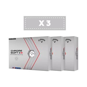 3er-Set Golfbälle Callaway Chrome Soft X Ls 2022