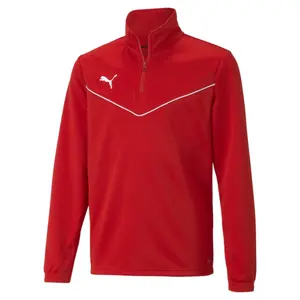 657395-01-sweatshirt-1-4-zip-enfant-puma-teamrise-rouge-blanc