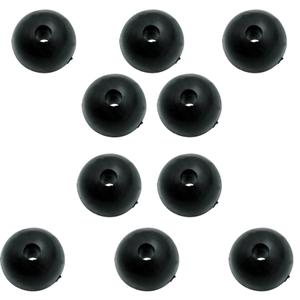 Lot de 10 perles de choc en caoutchouc Black Cat image-1