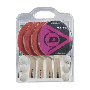 Sæt med 4 bordtennisketchere Dunlop image-0