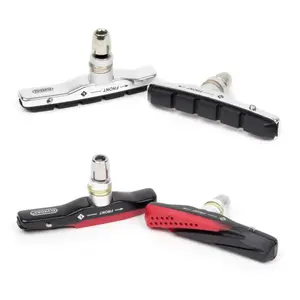 Par de pastillas de freno más soportes de aluminio para pastillas de freno en condiciones de humedad Elvedes V-type image-1