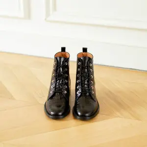 Bottines femme Bons Baisers de Paname Paulette-Croco Noir image-4