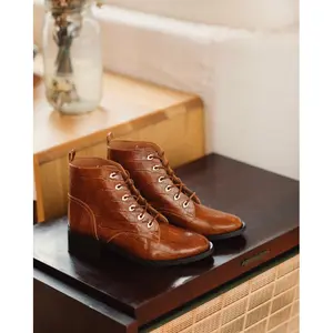 Bottines femme Bons Baisers de Paname Paulette-Croco Cognac image-3