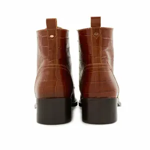 Bottines femme Bons Baisers de Paname Paulette-Croco Cognac image-4
