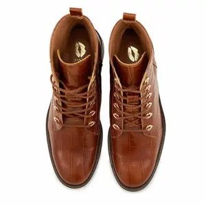 Bottines femme Bons Baisers de Paname Paulette-Croco Cognac image-5