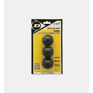 Set di 3 palle da squash Dunlop pro blister image-1