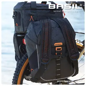 Reflektierende Gepäckträgertaschen Basil Miles Tarpaulin 34L (x2) image-2
