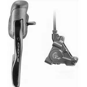 Manete de freio esquerda e desviador traseiro Campagnolo super record eps hydr.2v 140 mm pince av flat mount