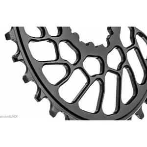 Oval aluminiumbricka Absolute Black Direct Mount BB30 SRAM 1 x 10-12 v 30 T image-3