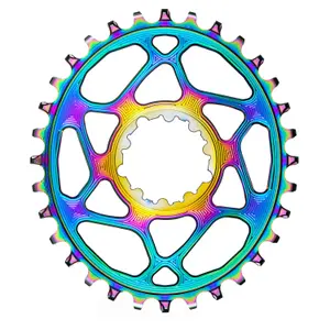 Tabuleiro oval de alumínio Absolute Black Direct Mount Shimano 34 T image-0