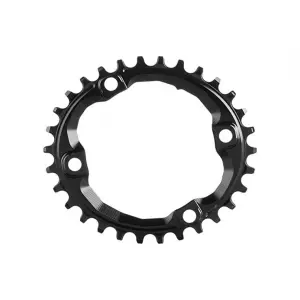 Plateau ovale 4 bras asymétrique en aluminium vis inclus Absolute Black 96 BCD SHIM.XT M8000 34 T image-1