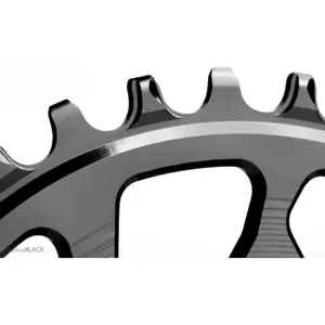 Oval aluminiumbricka Absolute Black Direct Mount Easton Gravel 1 x 10-12 v 38 T image-1