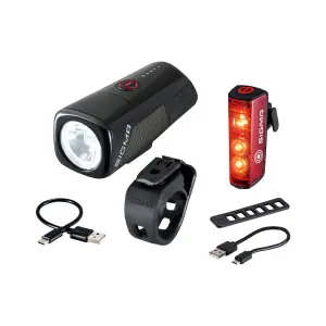 Fietslampenset voor en achter Sigma Buster 400 - Blaze Flash Led USB image-1