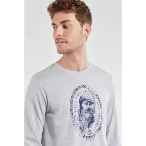 T-shirt met lange mouwen en zeefdruk Armor-Lux image-2
