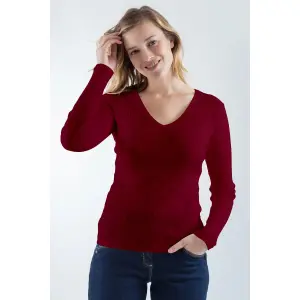 Vrouwen t-shirt met lange mouwen en v-hals Armor-Lux image-0