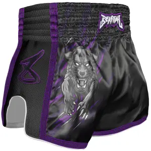 Short de combat Muay Thai motif panthère bestiale enfant 8 Weapons image-1