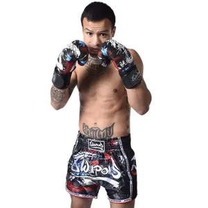 Short de boxe Thaï 8 Weapons Cut like a blade black 2.0 image-1