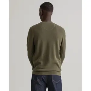 Pull en coton piqué Gant C-Neck image-2