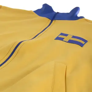 Sweatshirt mit Reißverschluss Suède 1970's image-3