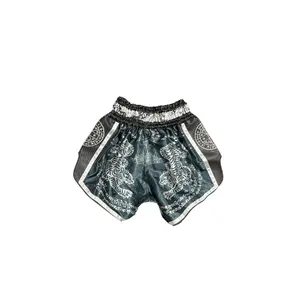 Thai boxing shorts 8 Weapons Carbon Sak Yant Tigers image-1
