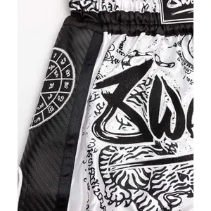 Short de boxe Thaï 8 Weapons Carbon Sak Yant Tigers image-3