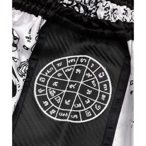 Thai boxing shorts 8 Weapons Carbon Sak Yant Tigers image-3