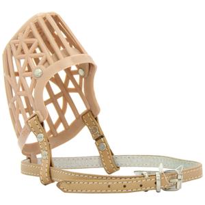 81013-plastic-dog-muzzle-kerbl-beige-camel-6x24-cm