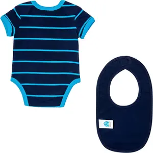 Ensemble body + bavoir bébé garçon OM 2022/23 image-1