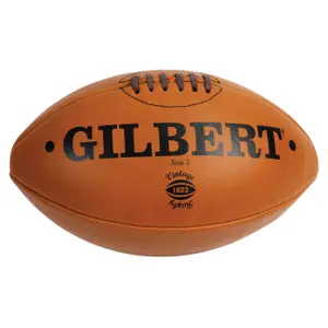 Mini ballon de rugby en cuir Vintage Gilbert (taille 1) image-0