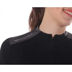 Langärmeliges Reitsport-Poloshirt für Frauen QHP Utah image-4