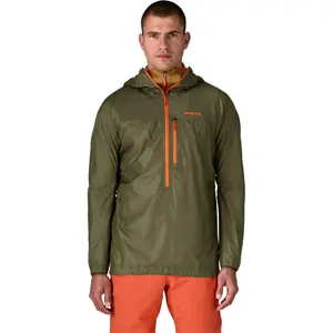 Hooded waterproof jacket Patagonia Houdini Rock image-1