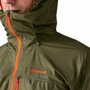 Hooded waterproof jacket Patagonia Houdini Rock image-4