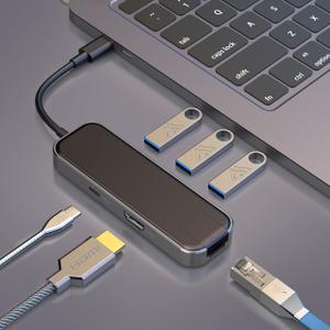 Hub USB 2.0 + HDMI + USB type C + RJ45 Bluestork image-5