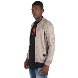 Biker-effect suede camo jacket Project X Paris image-3