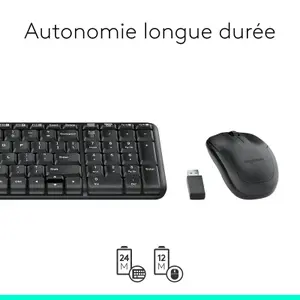Tastiera e mouse wireless Logitech MK220 image-1