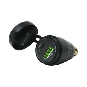 Adapter Chaft DIN QC3.0 USB + USB Type C