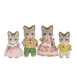 Tiger Cat Family Figurine Epoch D Enfance Sylvanian image-0