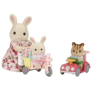 Tricycle figurine with car Epoch D Enfance Sylvanian image-1