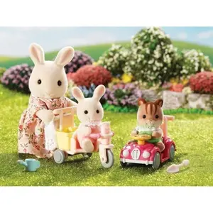 Tricycle figurine with car Epoch D Enfance Sylvanian image-2