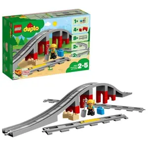 Train track and bridge building set Lego Duplo image-0