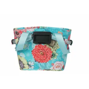 Cesta delantera de bicicleta impermeable flores amarillas con reflectante Basil Bloom field klickfix image-0