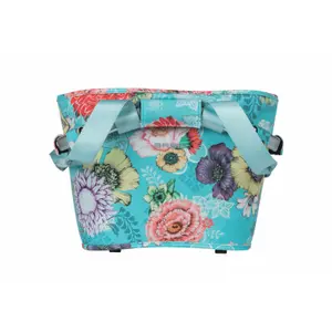 Cesta delantera de bicicleta impermeable flores amarillas con reflectante Basil Bloom field klickfix image-1