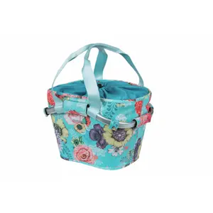 Cesta delantera de bicicleta impermeable flores amarillas con reflectante Basil Bloom field klickfix image-2